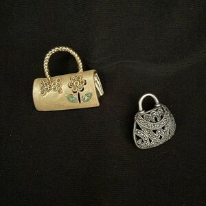 Gold and Silver Miniature Handbag Charms